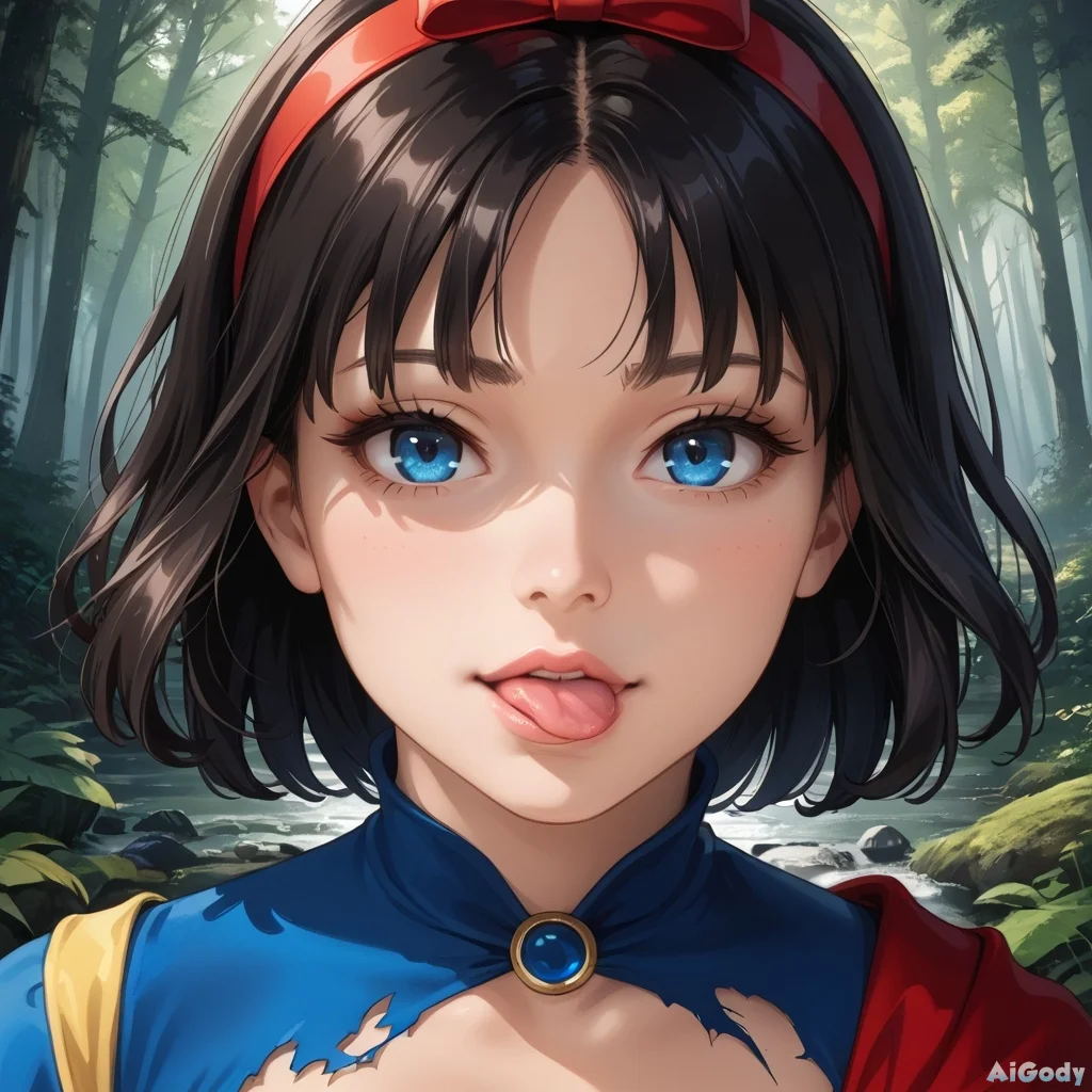 Snow White wants cum on tongue