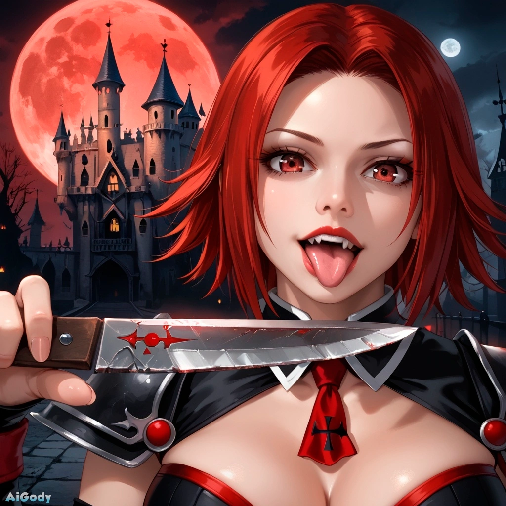 Don't be afraid of the vampire beauty BloodRayne, just fuck her in the mouth