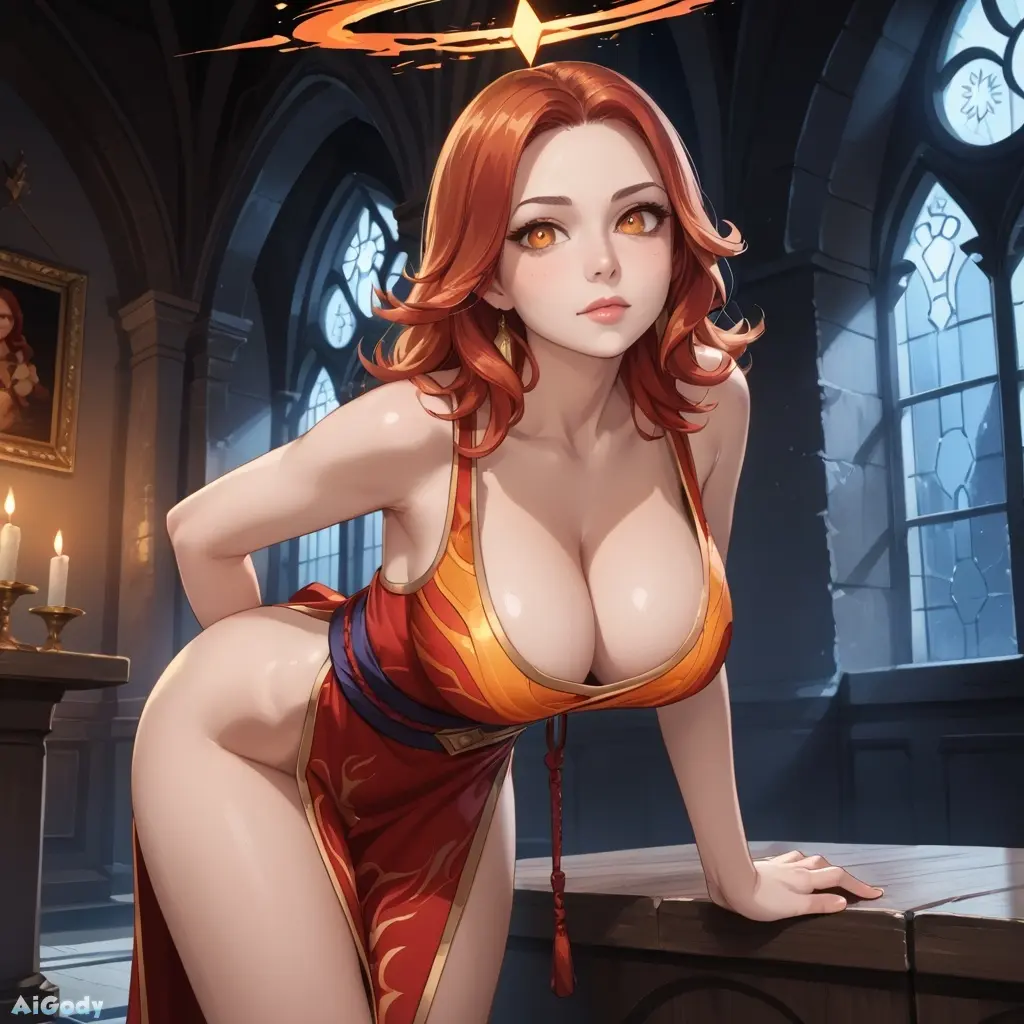 Lina shows her big boobs