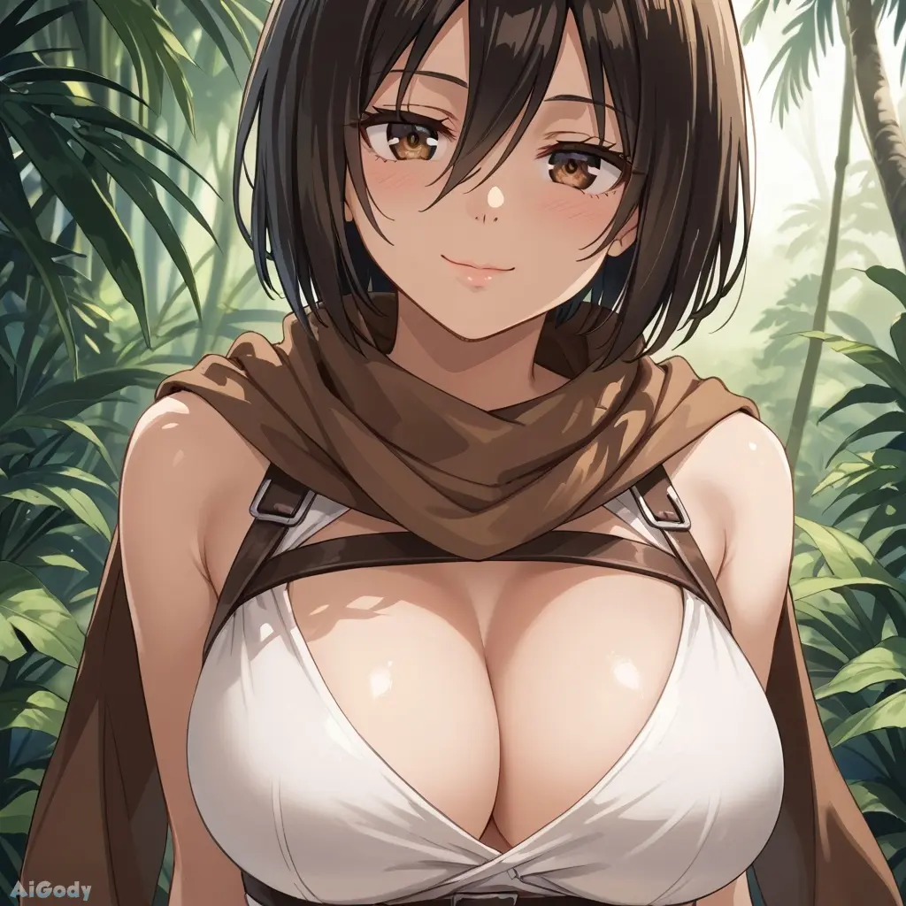 Sexy cutie Mikasa Ackerman with big boobs